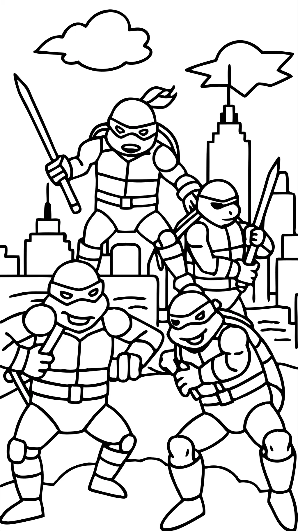 Ninja Turtle Color Pages